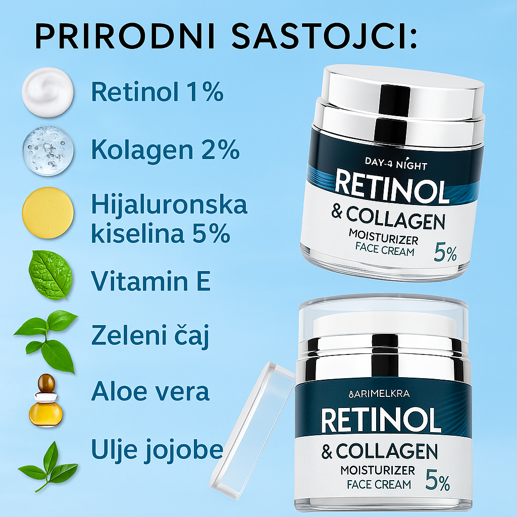 Krema za lice s 1% retinola – Protiv bora, hidratantna, nježna.
